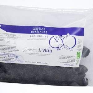 CIRUELAS DESECADAS CON CAROZO «GERMEN DE VIDA» ORGANICO BIODINAMICO 500G