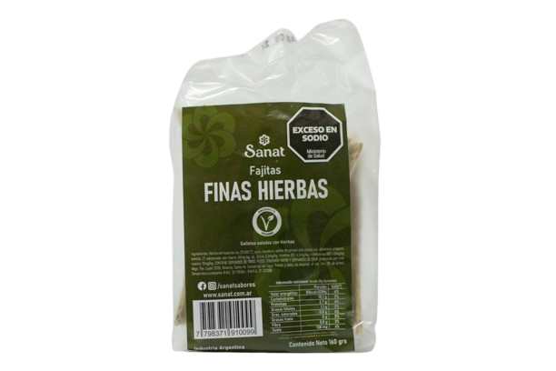 Grisines De Hierbas Albahaca Oregano Tomillo "sanat" Veganos 180gr