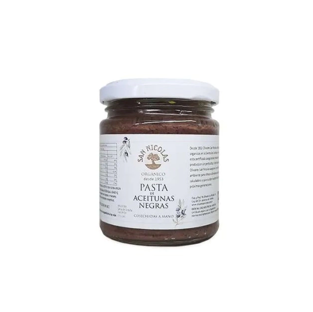 PASTA DE ACEITUNAS NEGRAS "SAN NICOLAS" ORGANICO X 170 GR