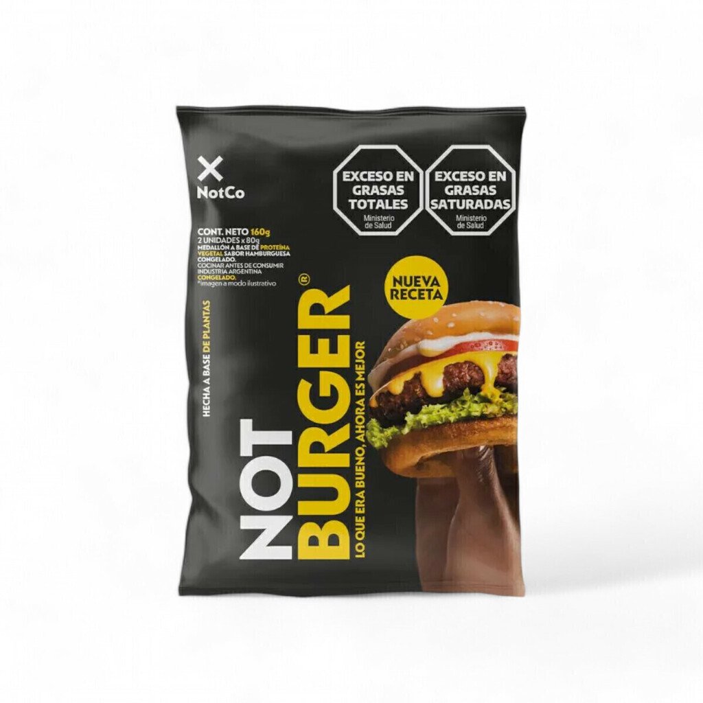 Hamburguesa Vegana "not Burger" Hecha A Base De Plantas X 160gr 2u