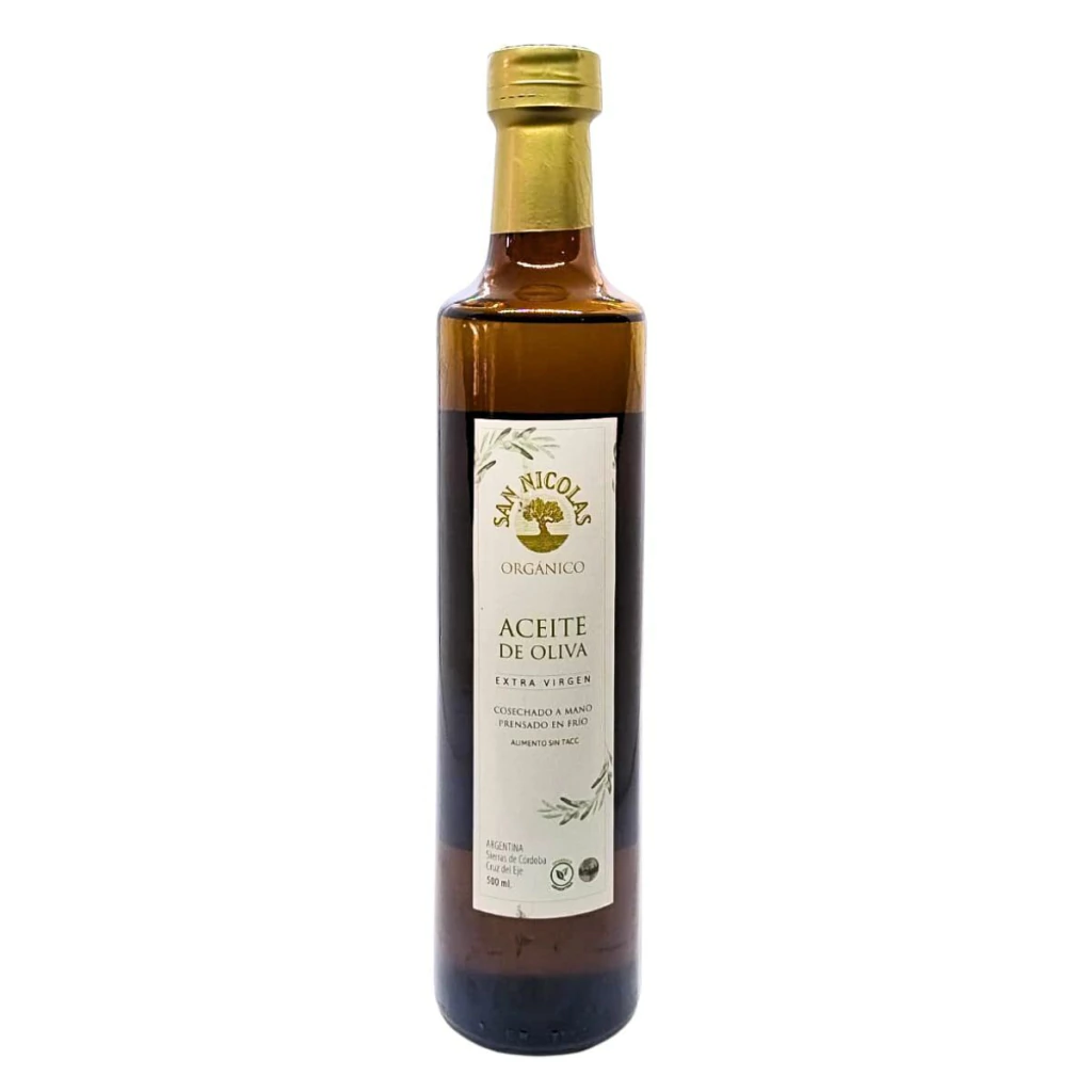 ACEITE DE OLIVA EXTRA VIRGEN "SAN NICOLAS" ORGANICO X 500ML