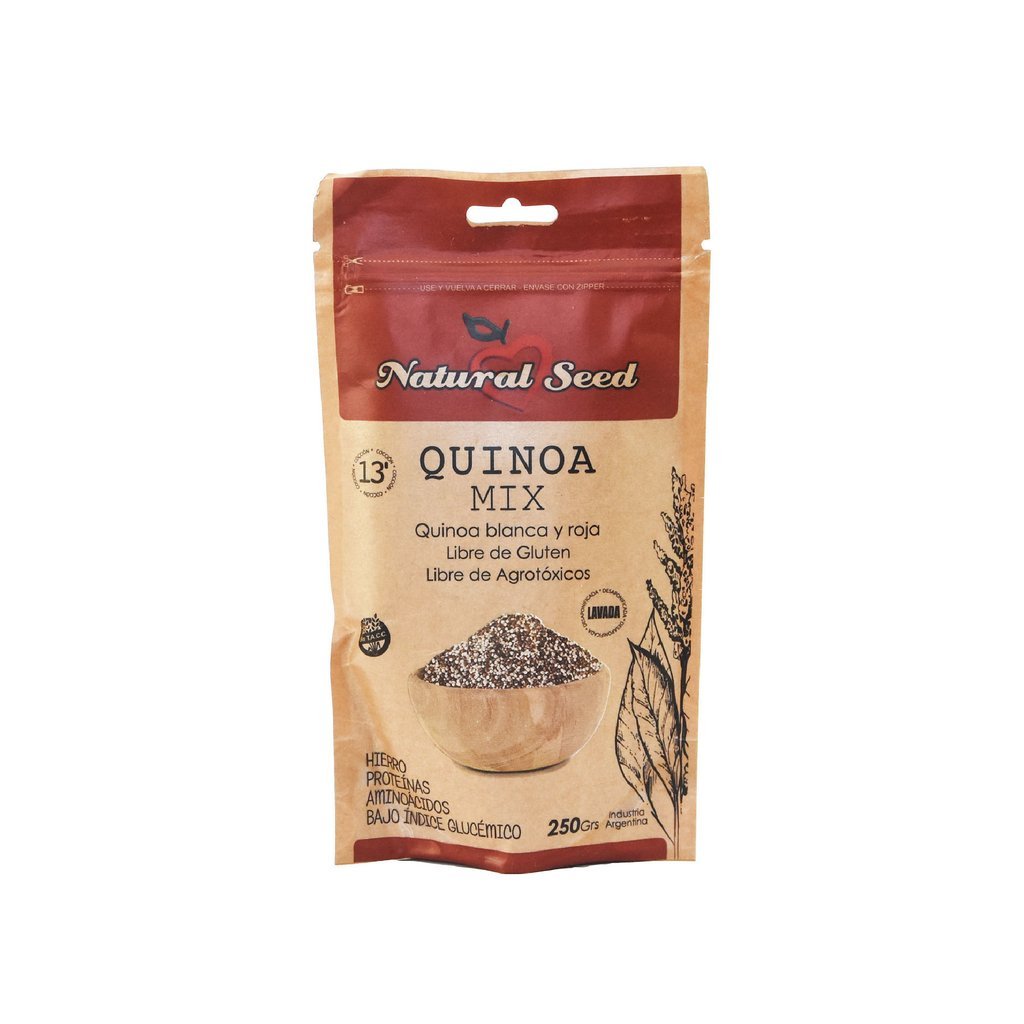 Quinoa Mix Blanca Y Roja Lavada  "Natural Seed" Agroecologico x 250gr