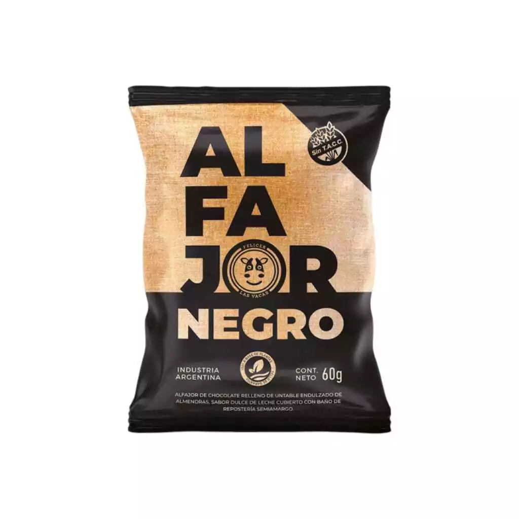 Alfajor De Chocolate Vegano " Felices Las Vacas" X u