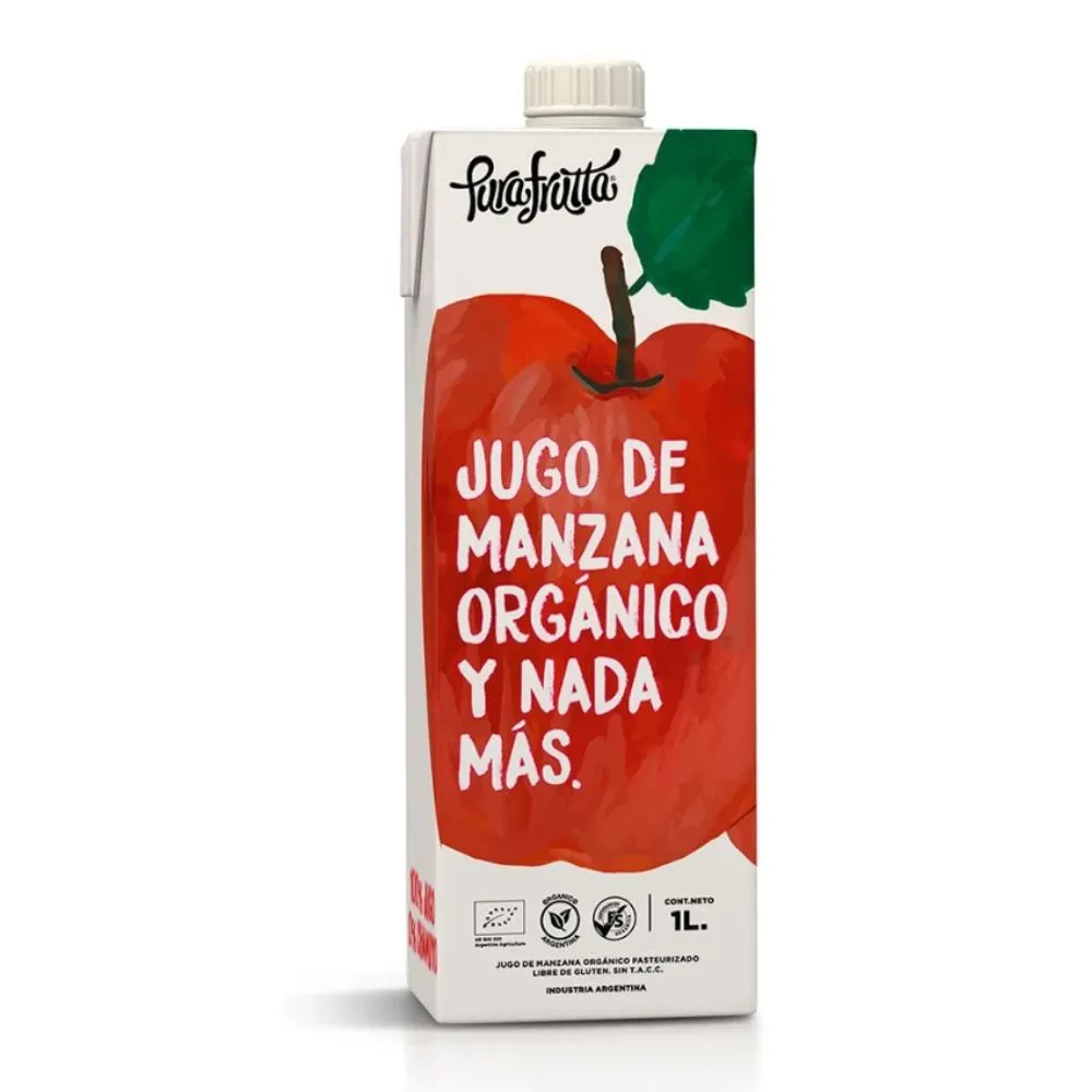 Jugo "pura Frutta" Organico De Manzana X 1l