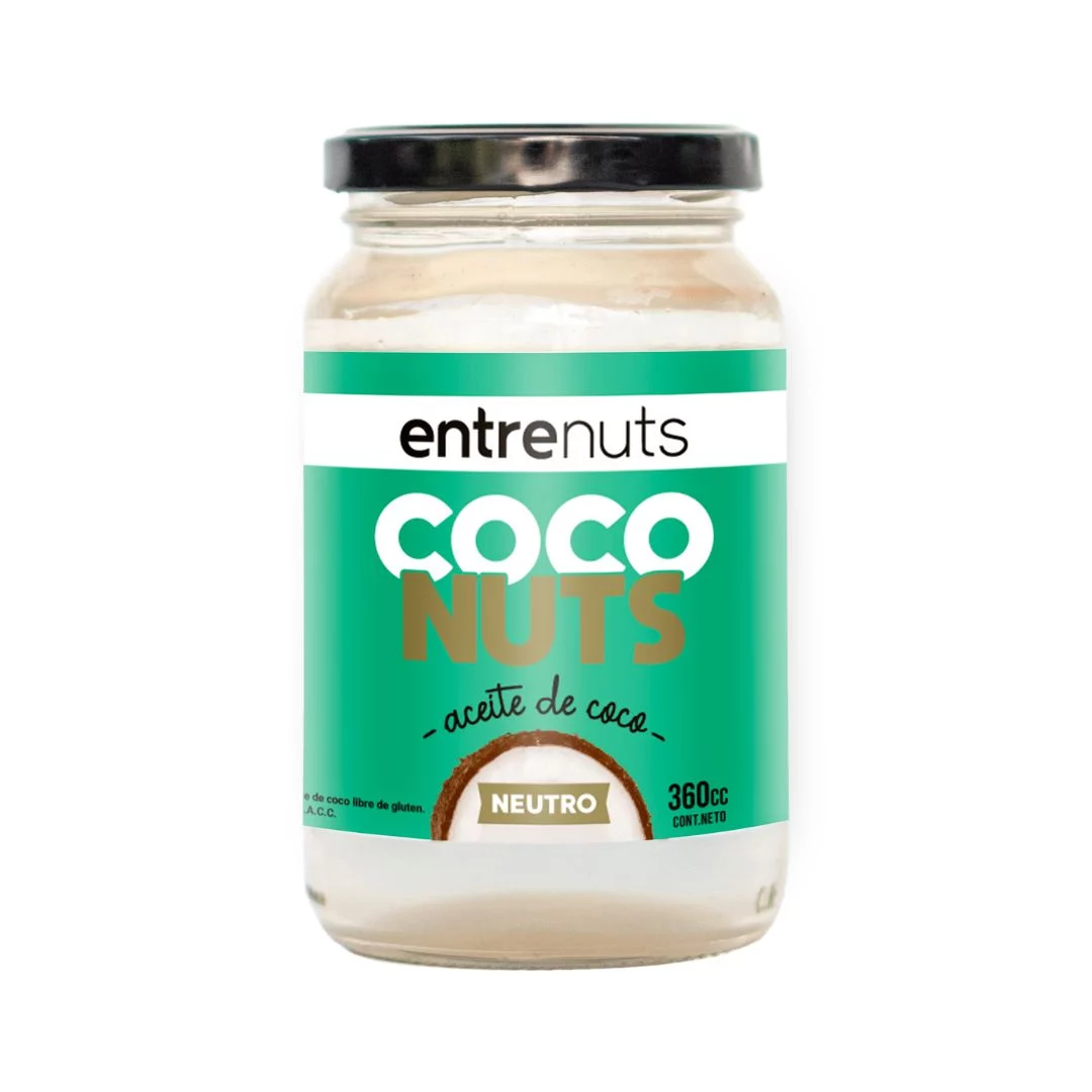 ACEITE DE COCO "ENTRE NUTS" NEUTRO X 360 CC