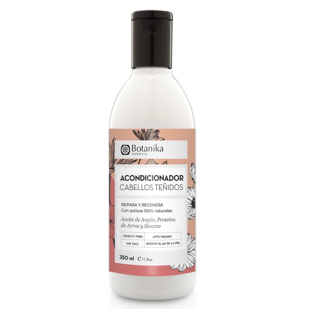 Acondicionador Cabellos Teñidos "botanika" Aceite De Argan Proteinas De Arroz Y Sesamo 350ml