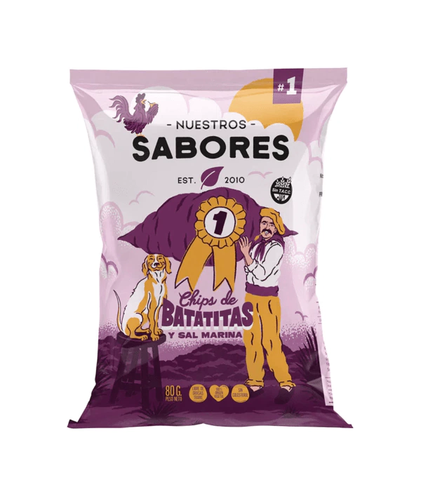 Chips De Batatitas Y Sal Marina "nuestros Sabores" 80gr