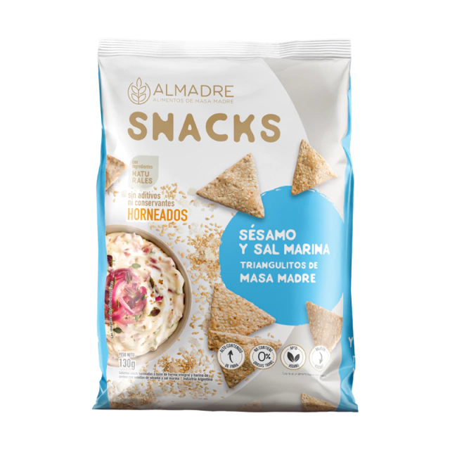 Snacks "almadre" Sesamo Y Sal Marina 130gr