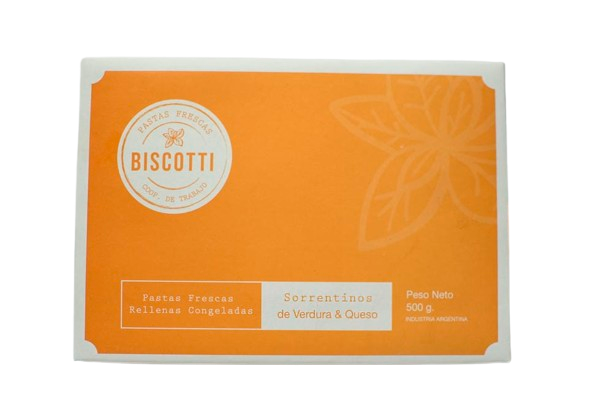 Sorrentinos "biscotti" Verdura Y Queso X 500g