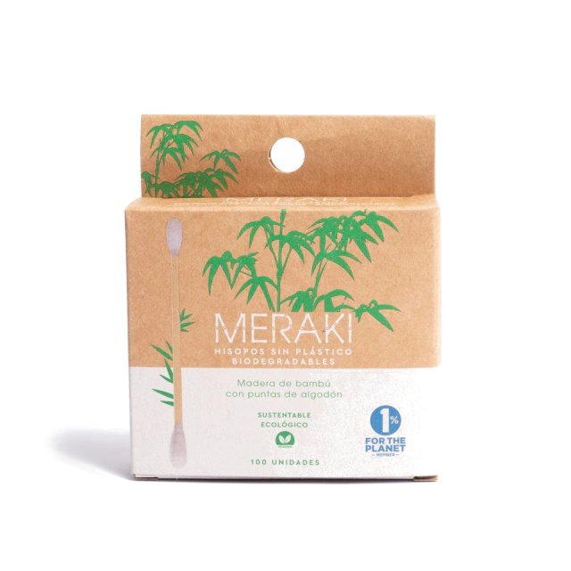 Hisopos "meraki" Biodegradables De Bamboo X 100un