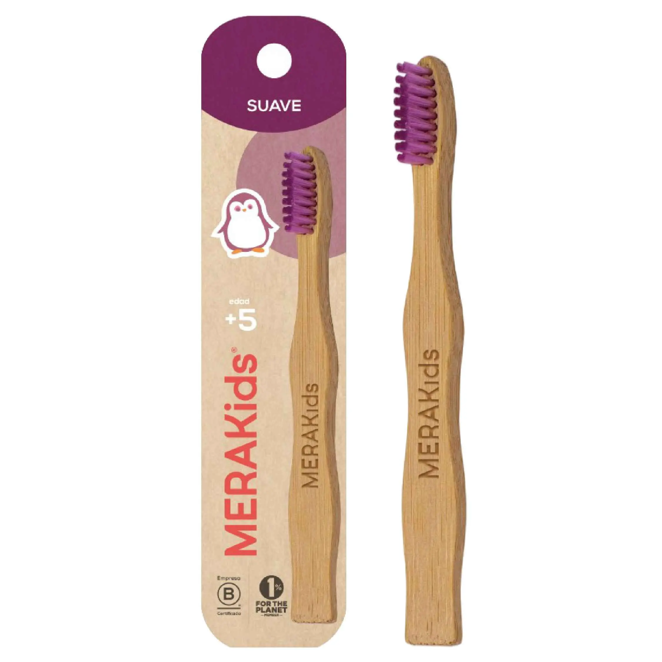 Cepillo De Bambu "meraki" Kids Suave X Un