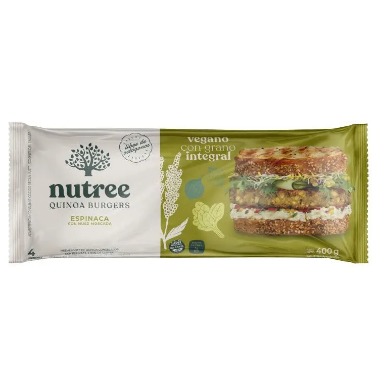 Medallones De Quinoa "nutree" Espinaca Con Nuez Moscada X4u