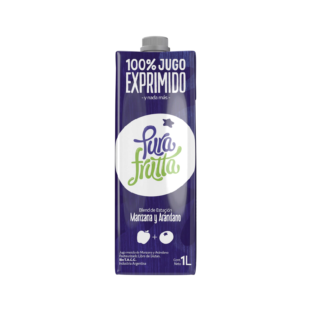 Jugo "pura Frutta" Manzana Y Arandanos X 1l
