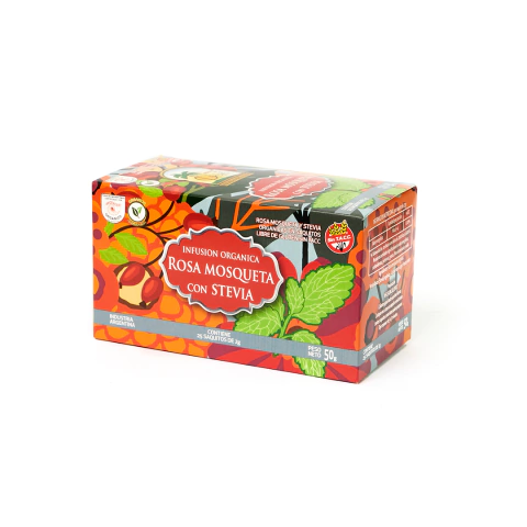 Te  "hierbas Del Oasis" Rosa Mosqueta Con Stevia Organico X 25 Saq.
