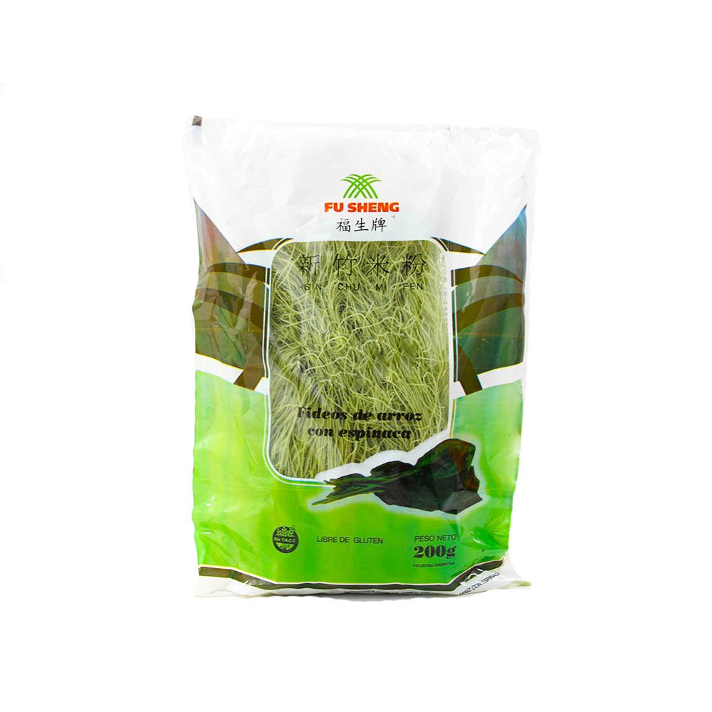 Fideos De Arroz "fu Sheng" Con Espinacas X 200g
