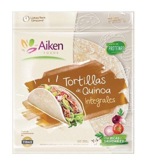 TORTILLA DE QUINOA "AIKEN FOOD" INTEGRAL X 210GR