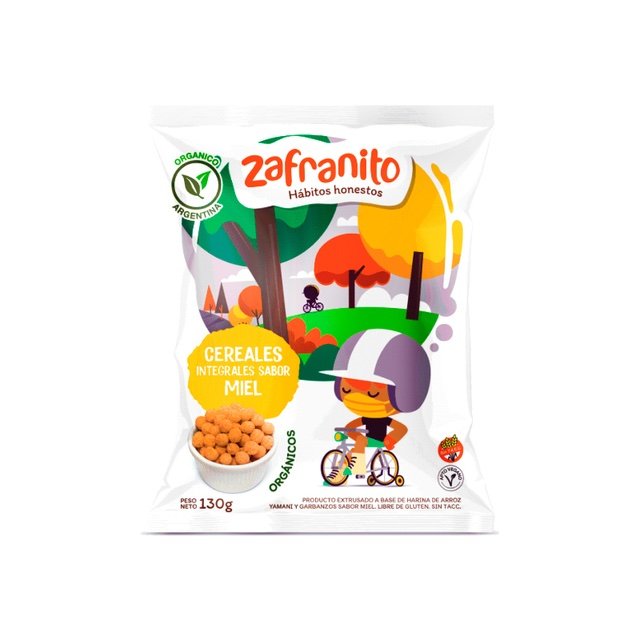 Cereales "zafranito" Integrales Organicos Miel X 130grs