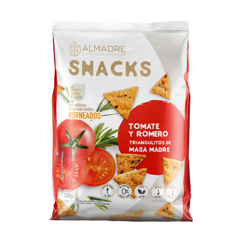 Snacks "almadre" Tomate Y Romero X 130 Gr