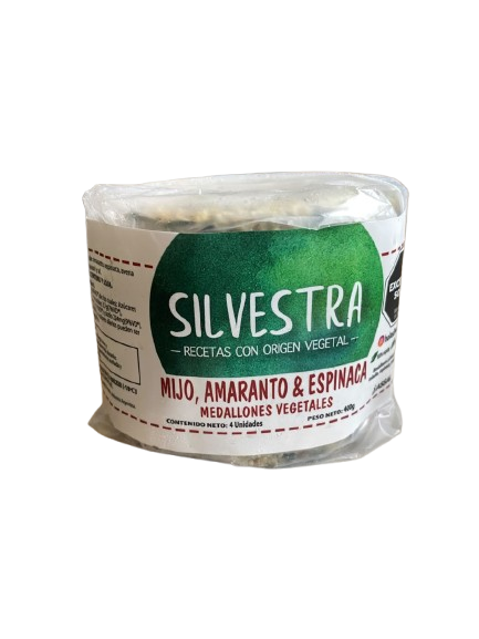 Medallones "silvestra" De Amaranto Mijo Espinaca X4
