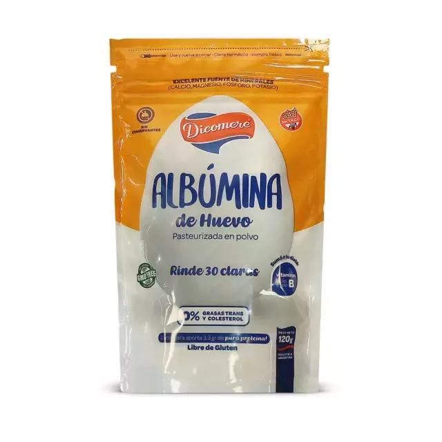 Albumina De Huevo "dicomere" Rinde 30 Claras X 120 Gr