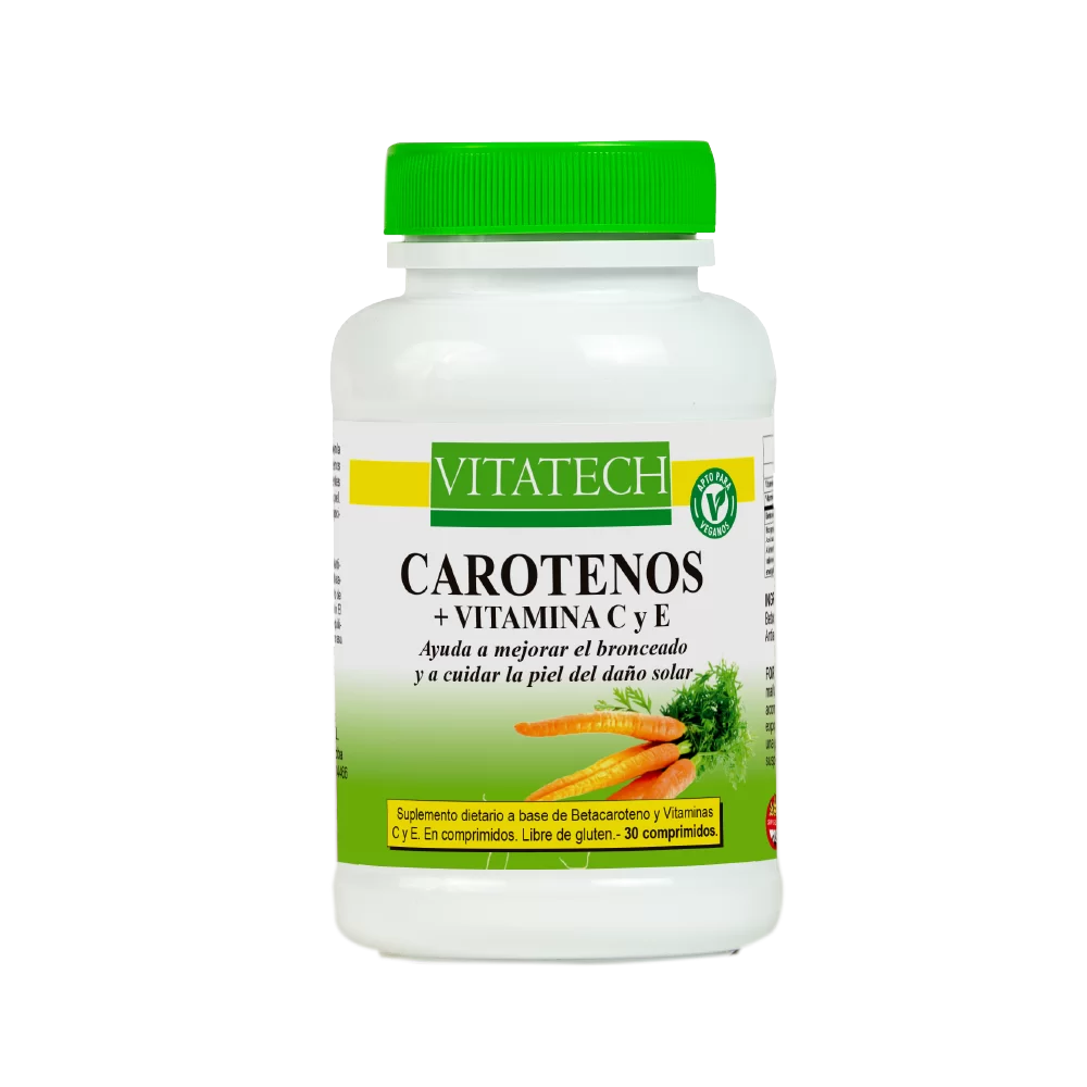 Carotenos "vitatech" Vitamina C Y E X 30 Comprimidos