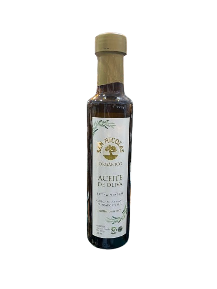 ACEITE DE OLIVA ORGANICO "SAN NICOLAS" EXTRA VIRGEN X 250 GR