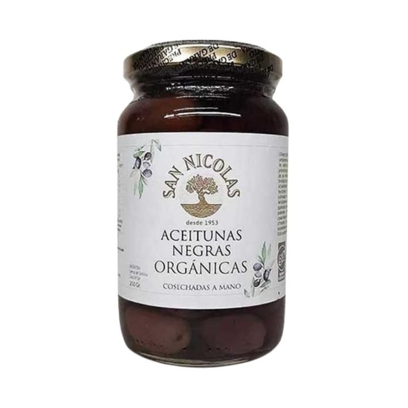 ACEITUNAS NEGRAS GIGANTES "SAN NICOLAS" X 250 GR