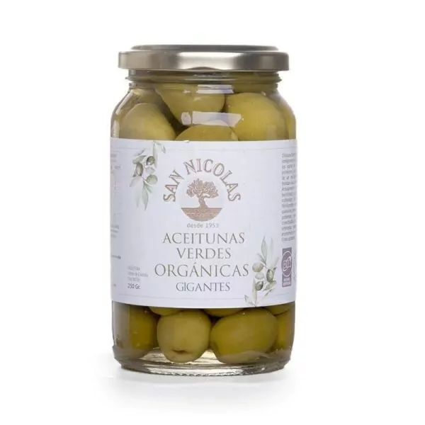 ACEITUNAS VERDES GIGANTES "SAN NICOLAS"  X 250 GR