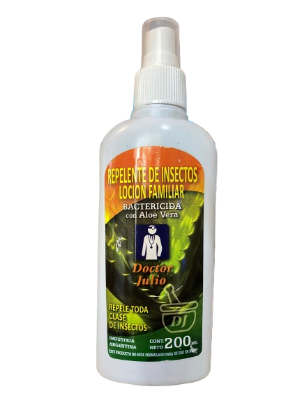 Repelente De Insectos "doctor Julio" Hierbas Del Oasis Bactericida Con Aloe Vera X 200 Ml