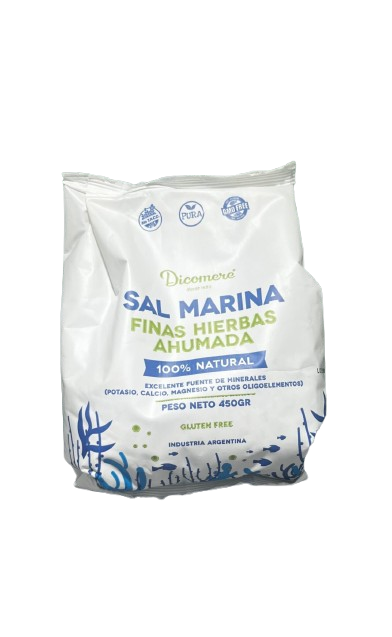 SAL MARINA "DICOMERE" FINAS HIERBAS AHUMADA X 450 GR