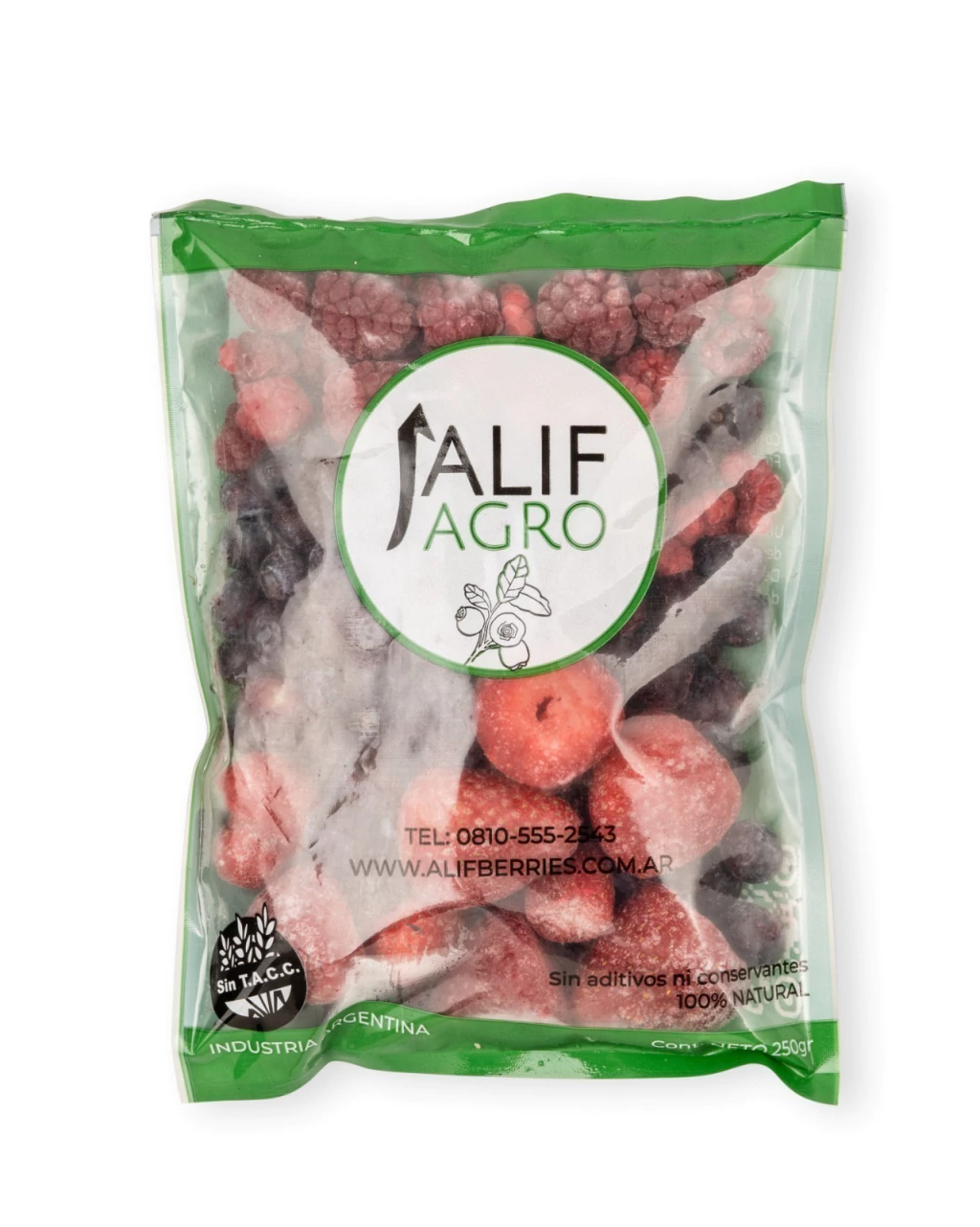 Frutos Patagonicos Congelados "alif Agro" Frutillas Arandanos Frambuesas X 250 Gr