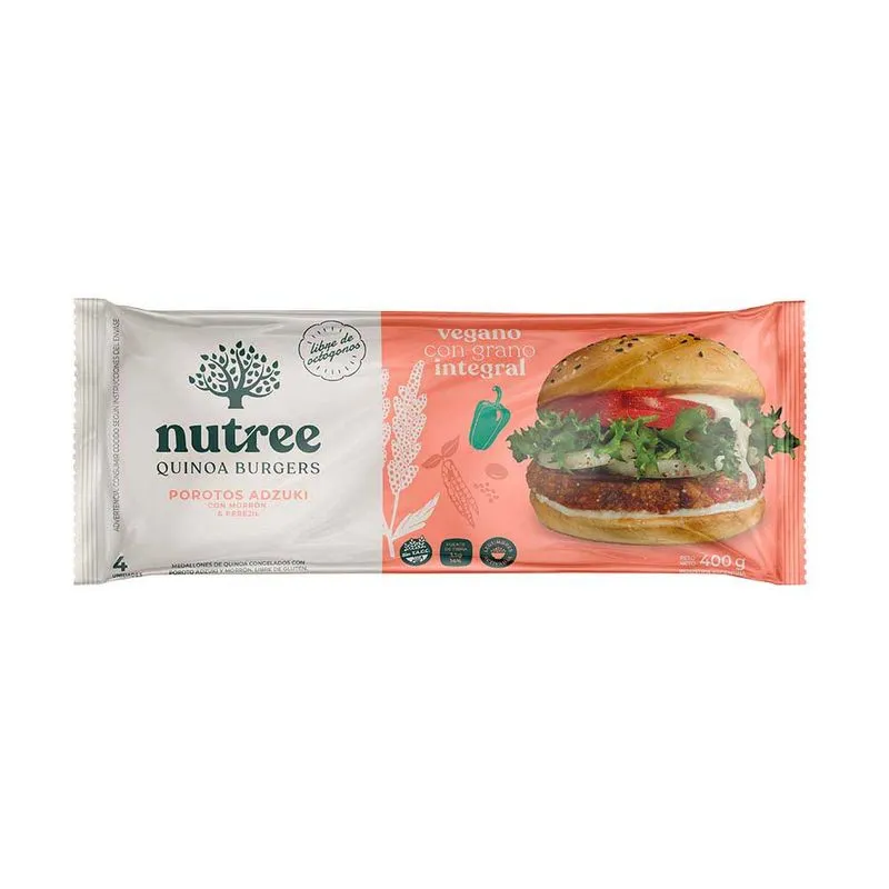 Medallon De Quinoa "nutree" Porotos Adzuki Morron Y Perejil X 4