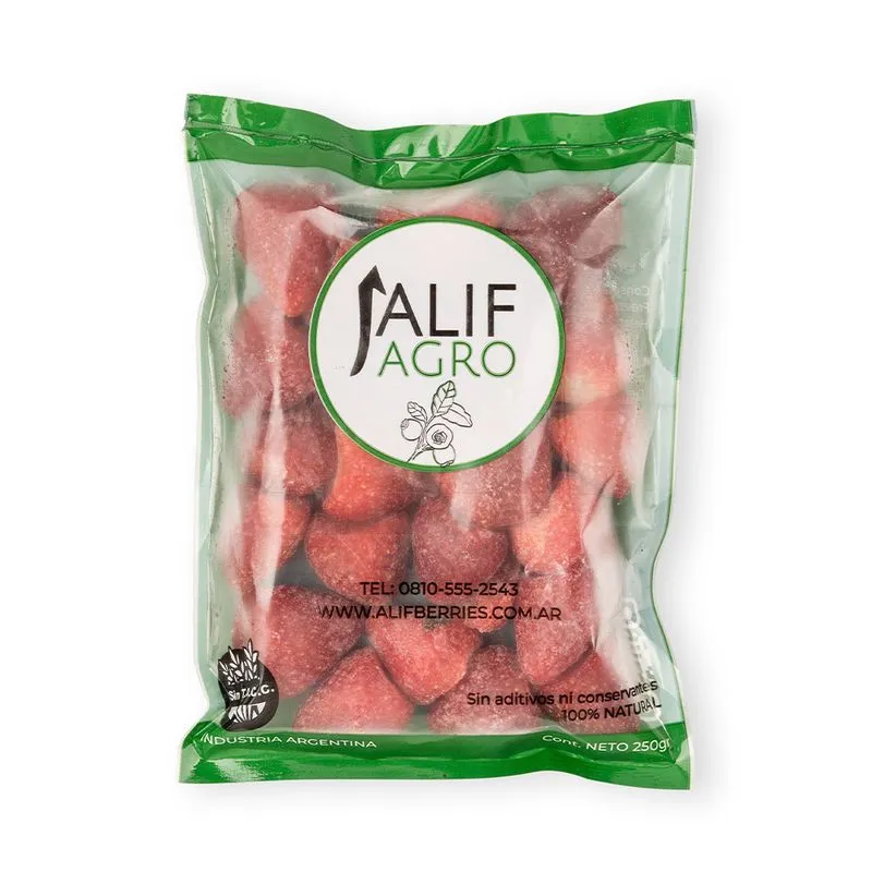 Frutilla Congelada "alif Agro" 100% Natural X 250gr