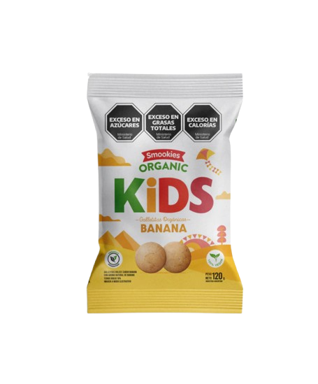 Galletitas Dulces Organicas "smookies Organic" Kids Banana X 120 Gr