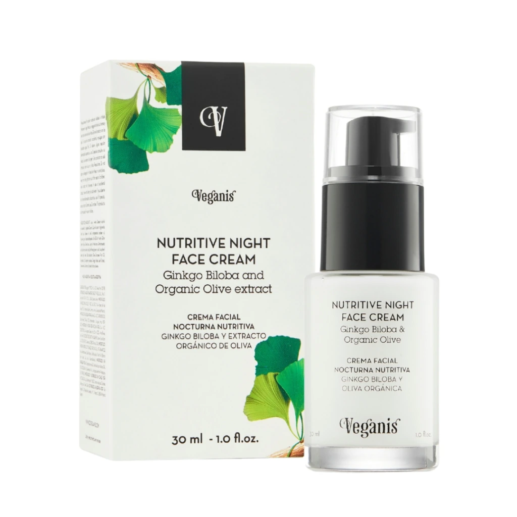 Crema Facial Noct. "veganis" Ginko Biloba Y Oliva 30ml