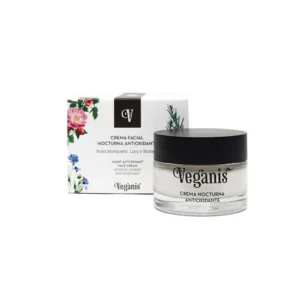 Crema Facial Nocturna Antioxidante “VEGANIS” 50 ML ROSA MOSQUETA LINO Y ROMERO