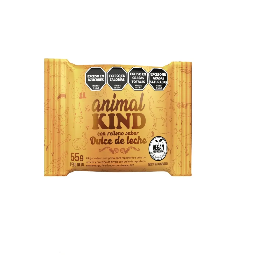 Alfajor Vegano "animal Kind" Dulce De Leche 55gr