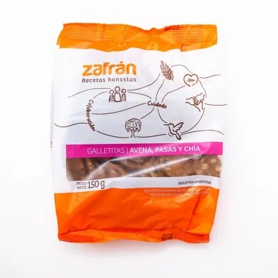 Galletitas "zafranito" Avena  Pasas Y Ghia 150 Gr