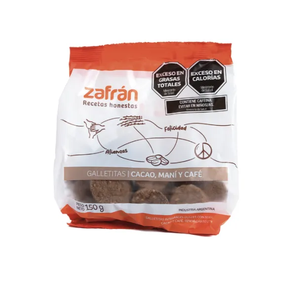 Galletitas "zafranito" Cacao, Mani Y Cafe 150 Gr