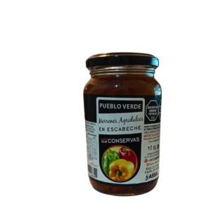 MORRONES AGRIDULCES “PUEBLO VERDE”  EN ESCABECHE SIN CONSERVANTES X 360 GR