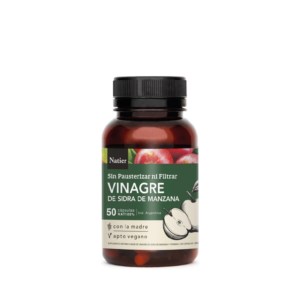 Vinagre De Sidra De Manzana "natier" Sin Pasteurizar 50 Cap