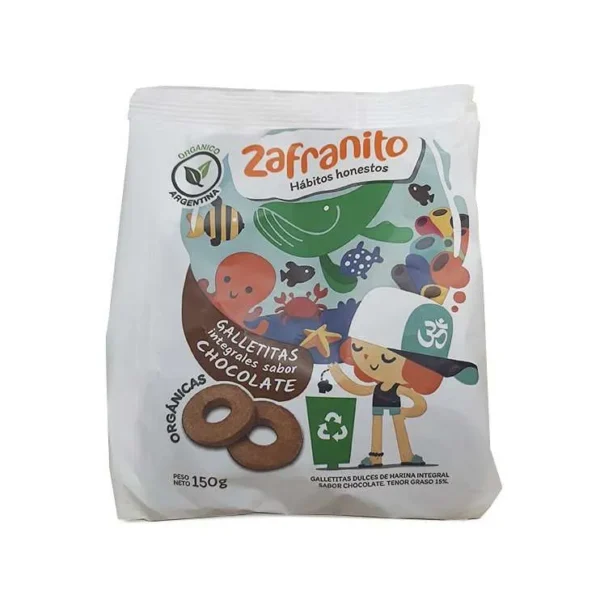 GALLETITAS CHOCOLATE "ZAFRANITO" ORGANICAS 150 GR