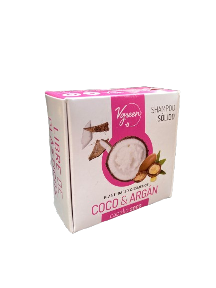 Shampoo Solido Vgreen Coco Y Argan X 60 Gr