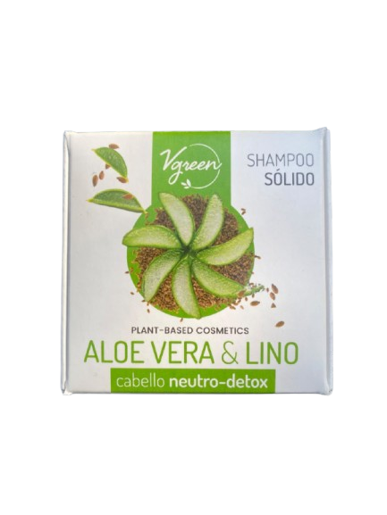 Shampoo Solido "vgreen" Aloe Vera Y Lino X 60 Gr