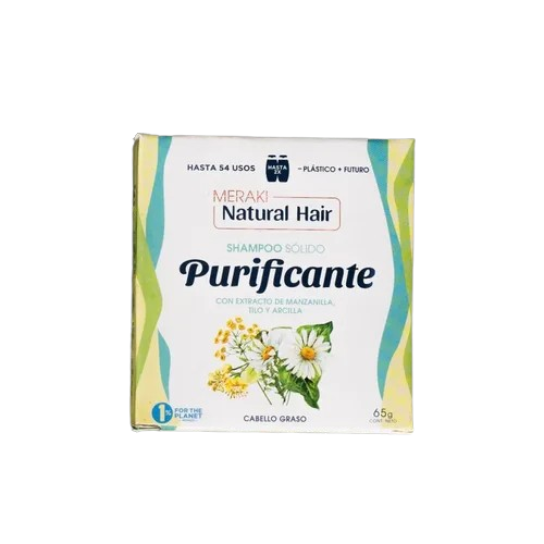 Shampoo Solido "meraki" Purificante Con Mazanilla Tilo Y Arcilla X 65 Gr