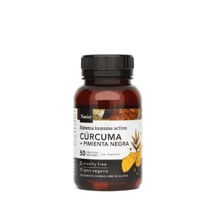 Suplemento Diertario "natier" Curcuma + Pimienta Negra 50 Und