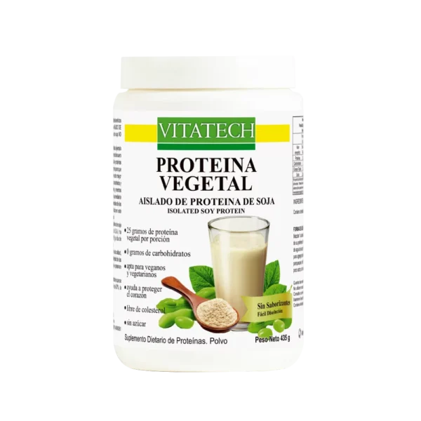 PROTEINA VEGETAL "VITATECH" AISLADO DE PROTEINA DE SOJA 435 GR