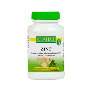 CAPSULAS DE ZINC “VITATECH” 30 UNID