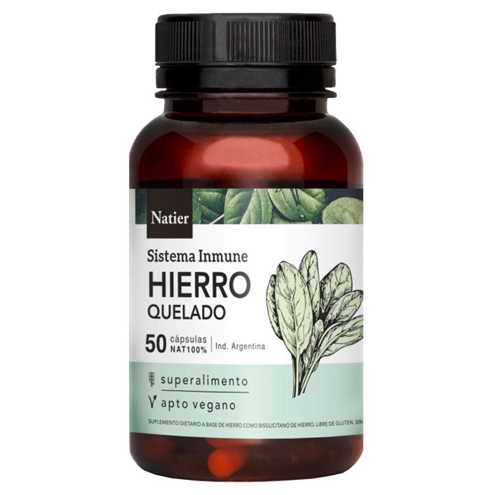 Suplemento Dietario "natier" Hierro Quelado 50 Und