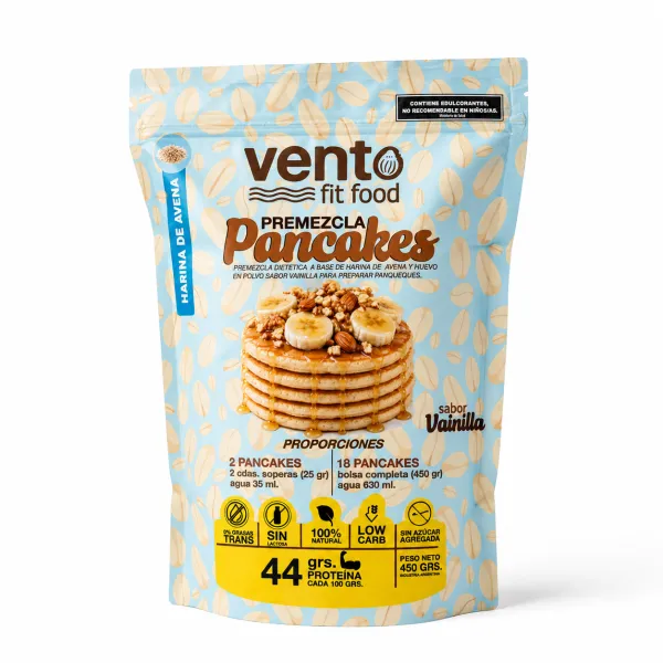 Premezcla Pancakes Proteicos Sabor Vainilla "vento" A Base De Harina De Avena X 450gr